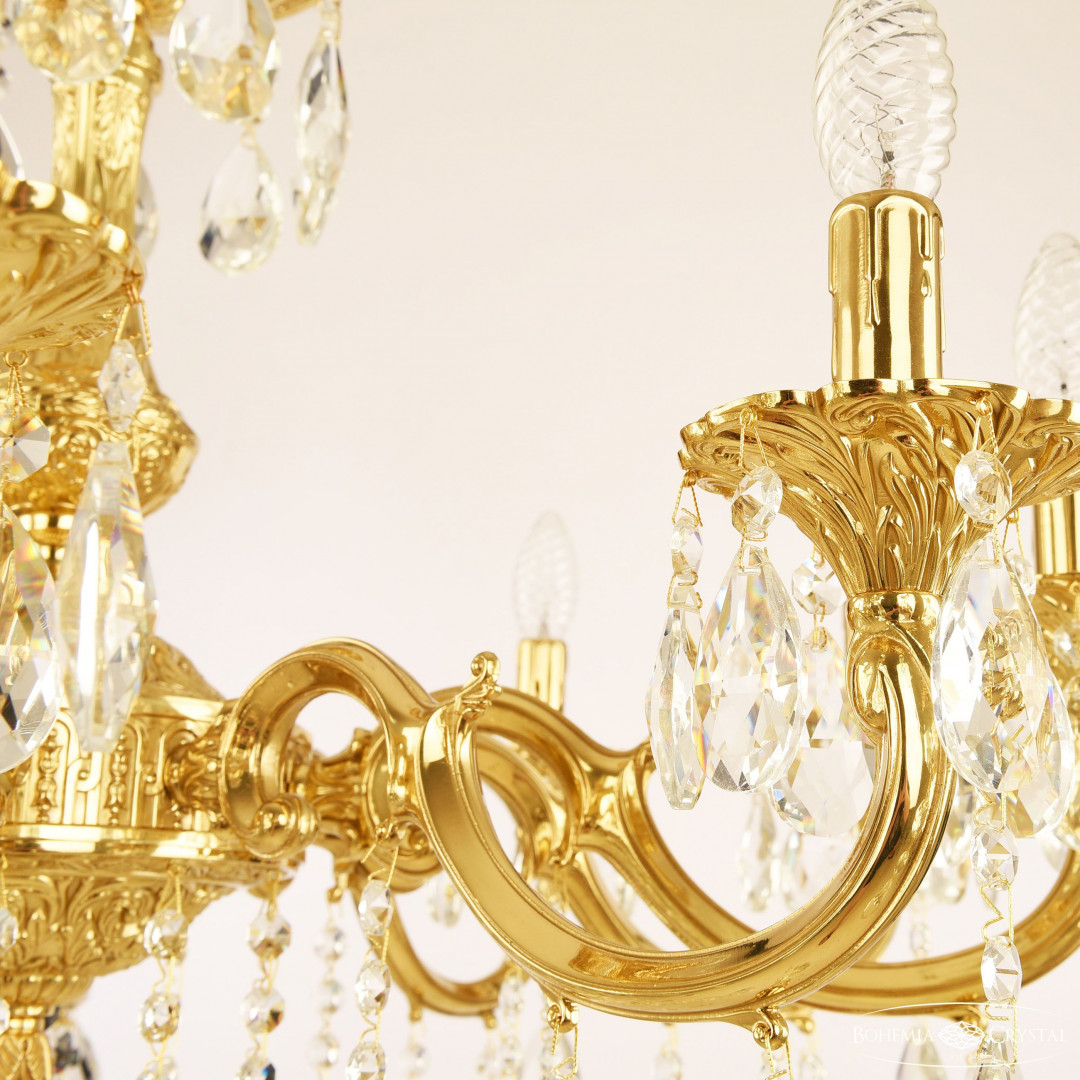 Люстра бронзовая с хрусталём 72101/10/250 B G