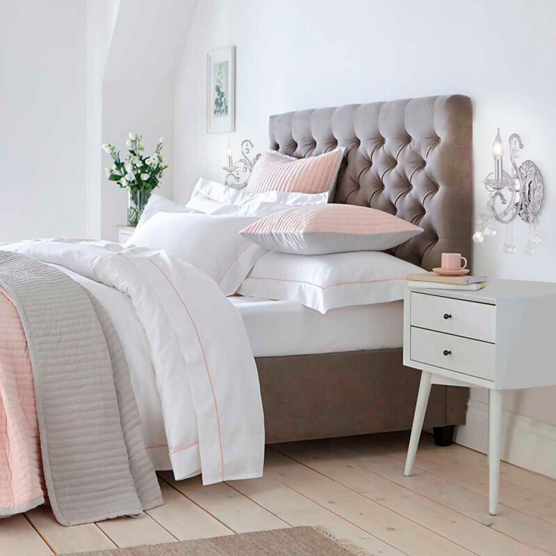 Бра Eurosvet 10096/1 хром/прозрачный хрусталь Strotskis