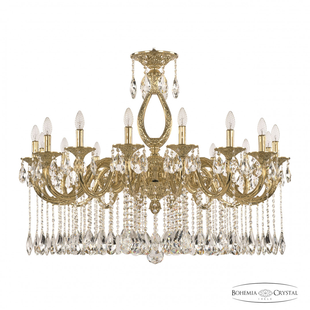 Люстра бронзовая с хрусталём 71301/16/360 A G