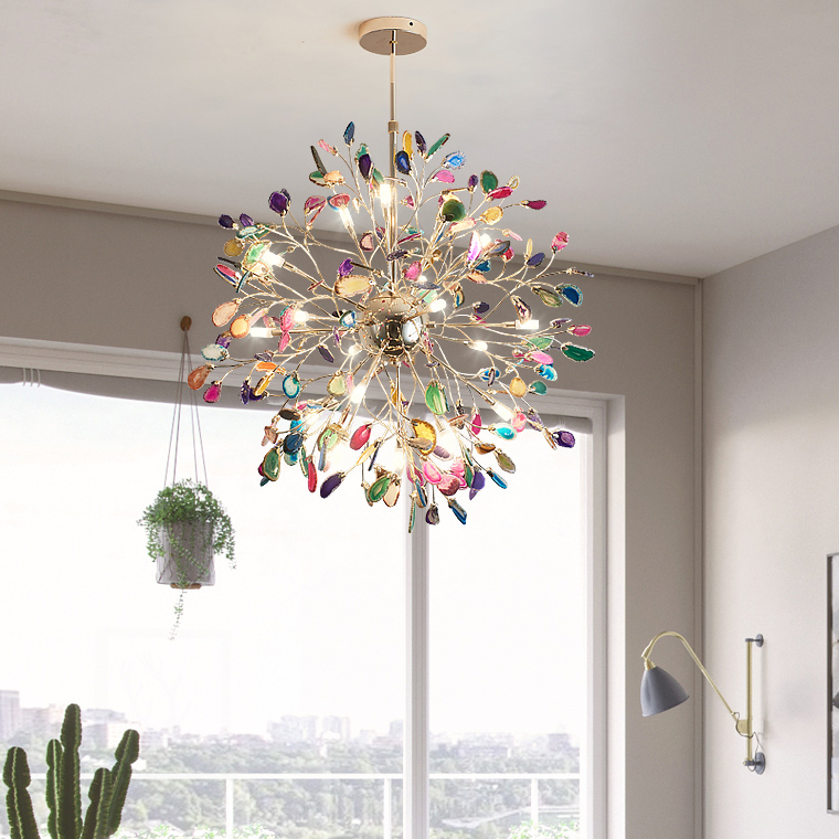 Люстра на штанге AGATE 8 Blue 12 by ImperiumLoft