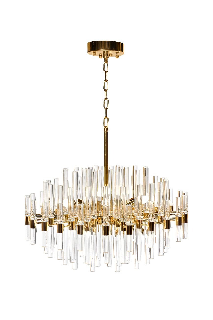 Люстра Serena прозрачное стекло/золото Garda Decor 62GDM-810021-800