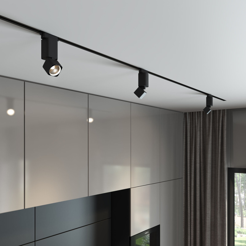 Светильник на шине Elektrostandard Cubus чёрный матовый 10W 4200K (85516/01) однофазн