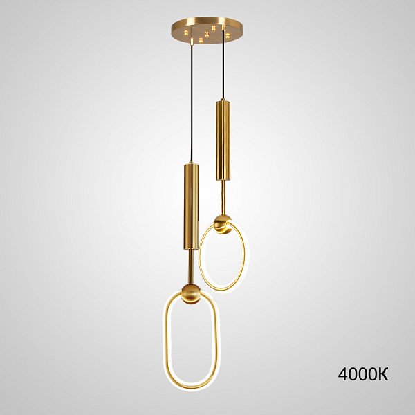 Подвесной светильник RING DUO B Brass 4000К by ImperiumLoft