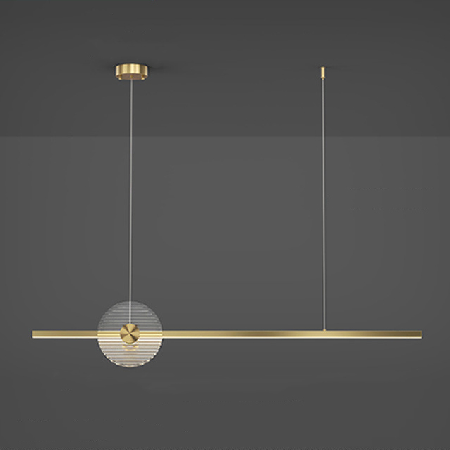 Реечный, рядный светильник ZVI L160 Brass by ImperiumLoft