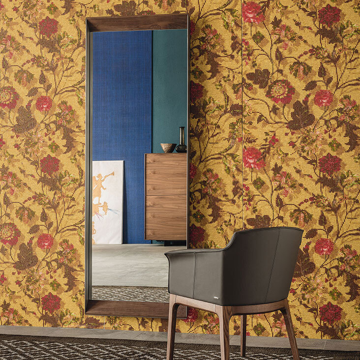 Зеркало Cattelan Italia Excalibur Canaletto/Black