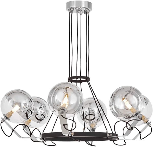Подвесная люстра Lumina Deco LDP 9110-6 BK+CHR