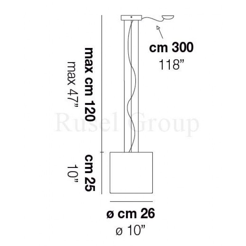Подвесной светильник Vistosi TREPAI SP D1