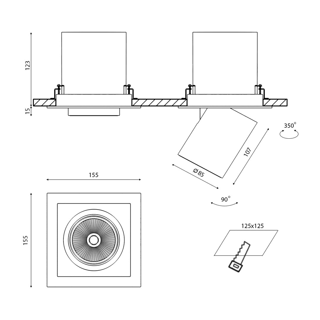 Светильник DesignLed SPL-SQ1-25-WW
