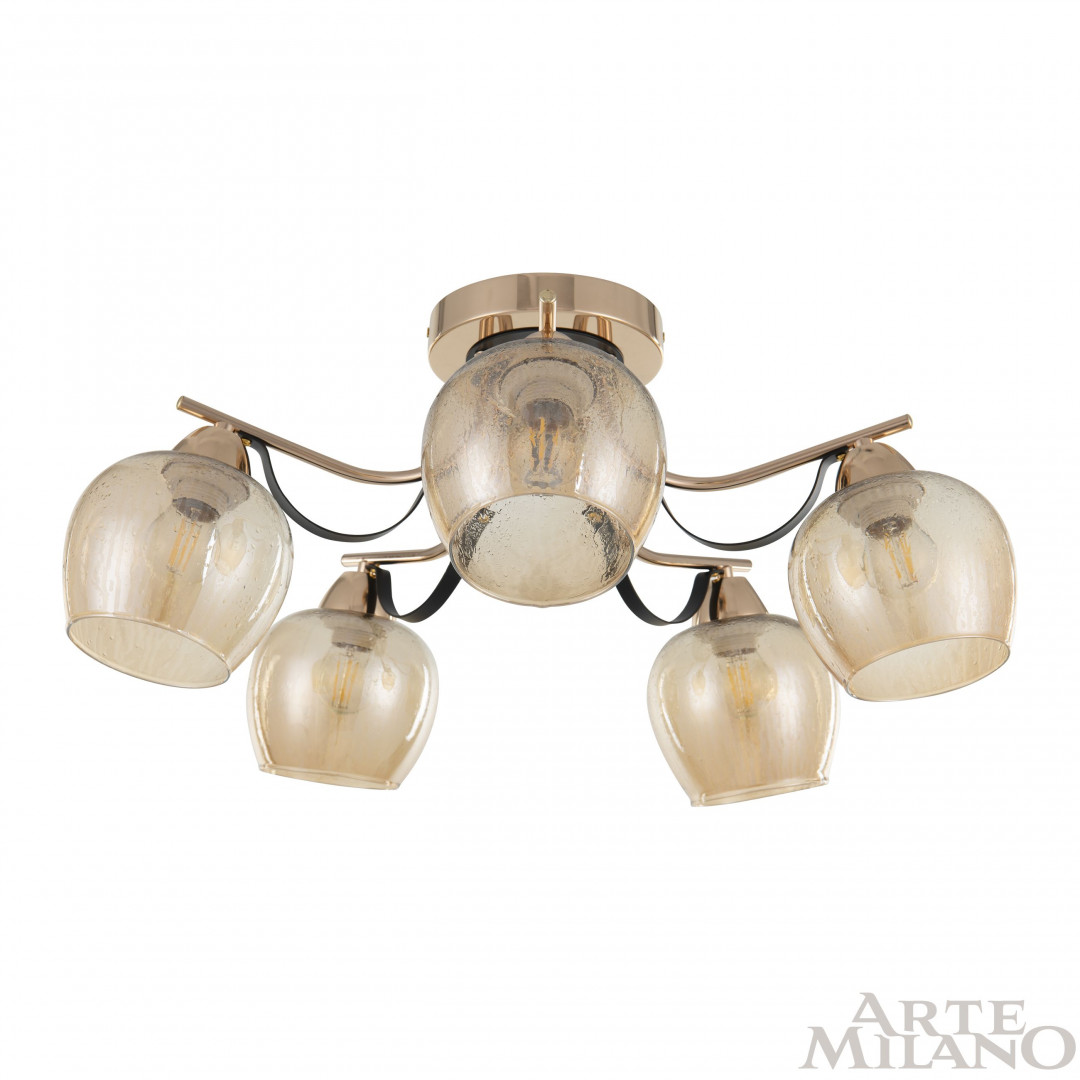 Люстра с плафонами 322306/5 FG+BK Arte Milano
