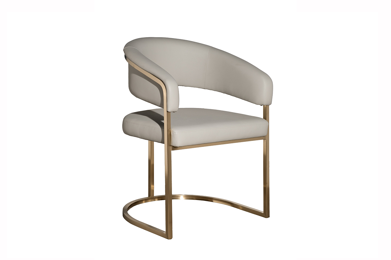 Стул экокожа св.серый/матовое золото 59,5*54*79 Garda Decor 76AR-65200