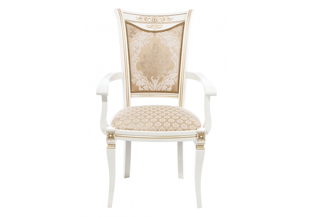 Стул деревянный Woodville Mariano молочное / патина 438327