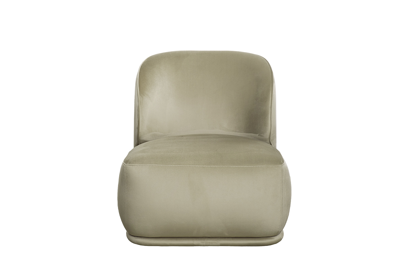 Кресло велюровое оливковое Garda Decor CAPRI BASIC-Colt1002-OLIV