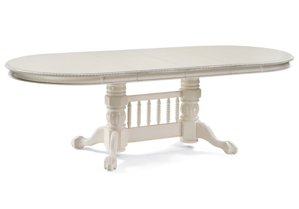 Стол деревянный Woodville Кантри 160(240)х107х80 слоновая кость 450823