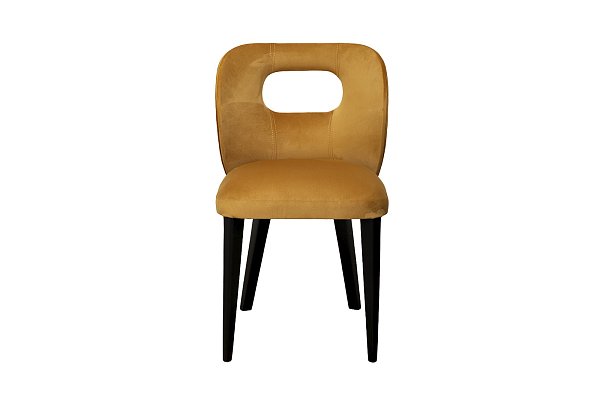 Стул велюровый горчичный Garda Decor UNICO-Colto22-ORANG