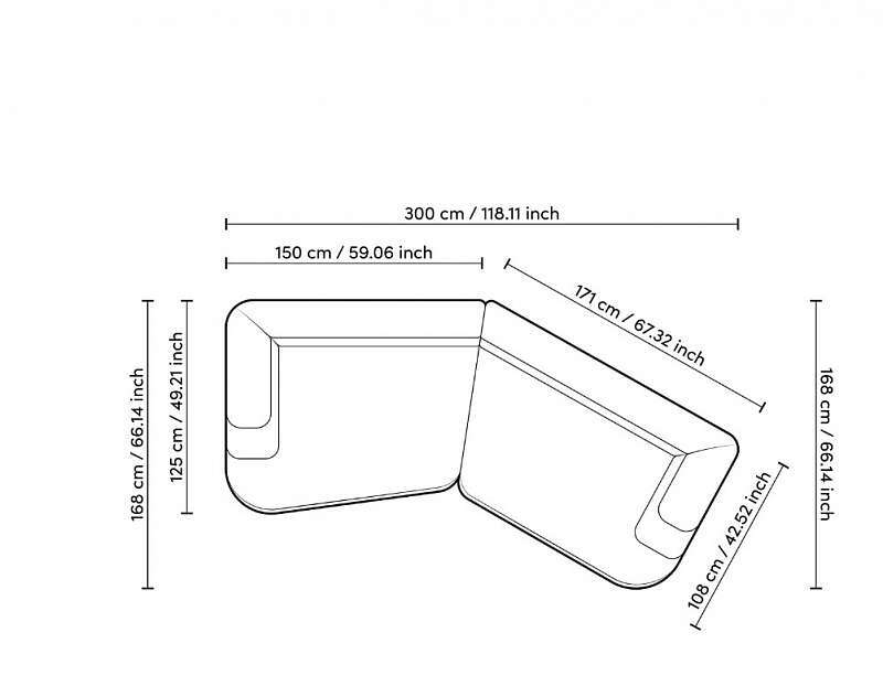 Диван Eichholtz Malaga L 116722