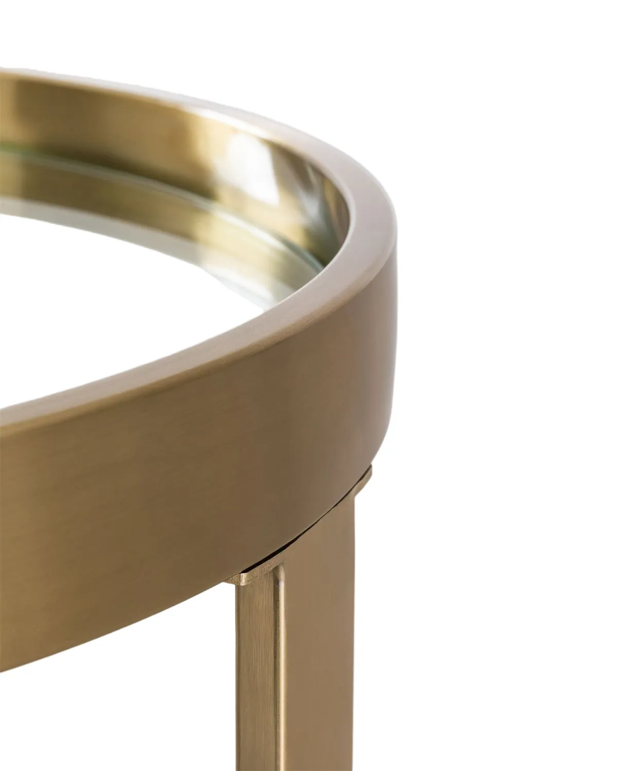 Золотой приставной столик Ульм Louvre Home FCT030924RJ