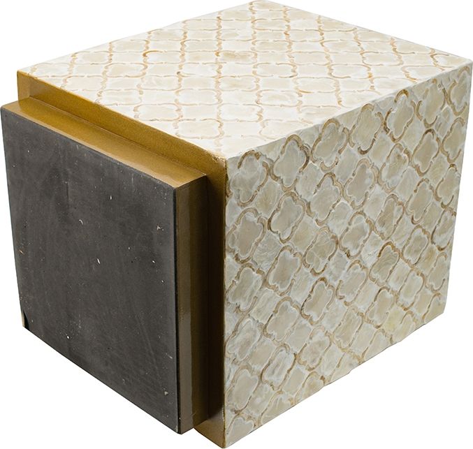 Столик акцентный из раковин устриц Glasar 46961