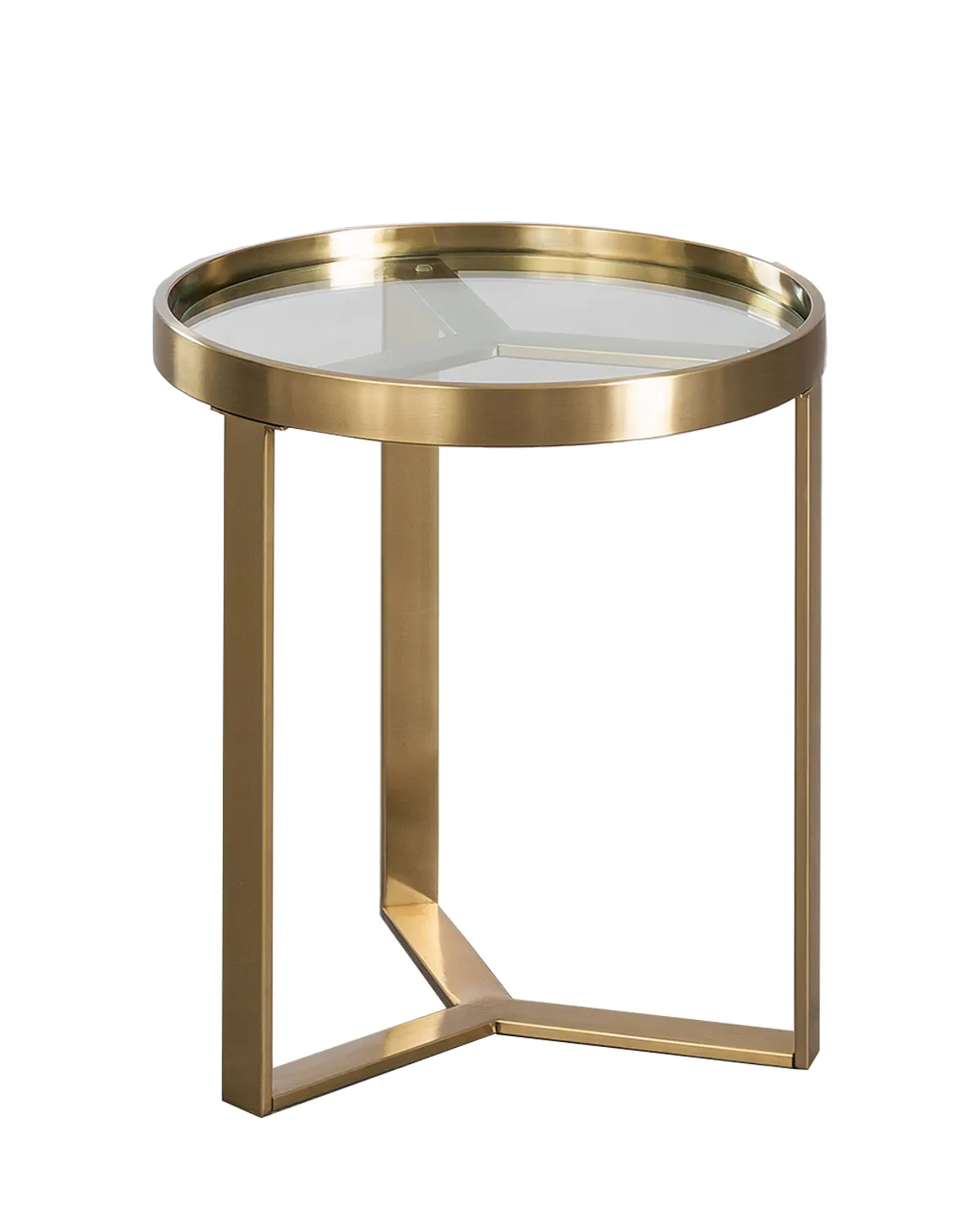 Золотой приставной столик Ульм Louvre Home FCT030924RJ