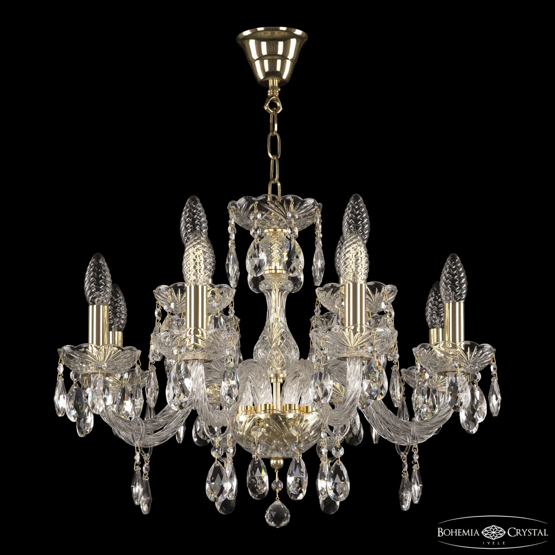Люстра хрустальная 117/8+4/195 G Bohemia Ivele Crystal