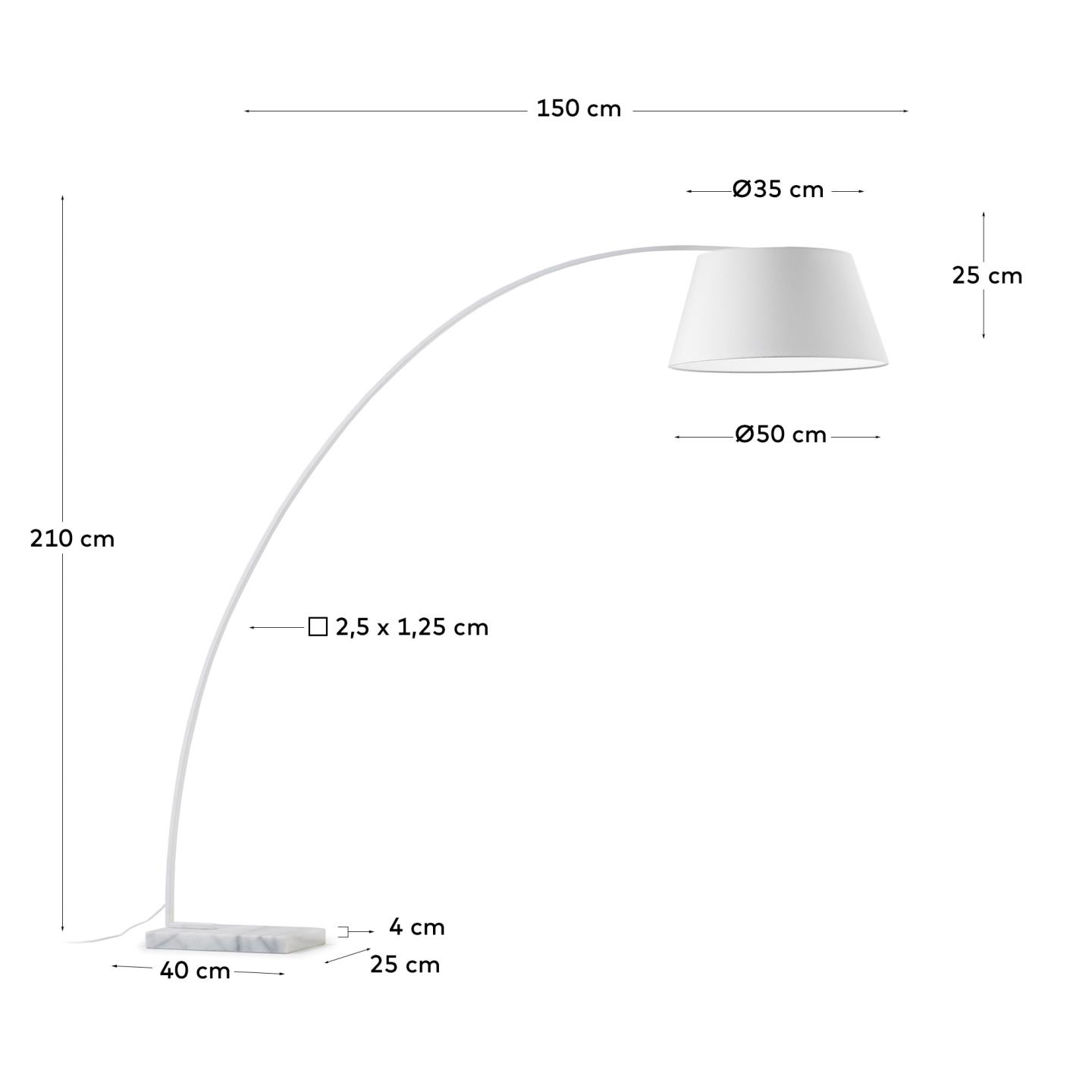 Торшер Chop белый La Forma (ex Julia Grup)