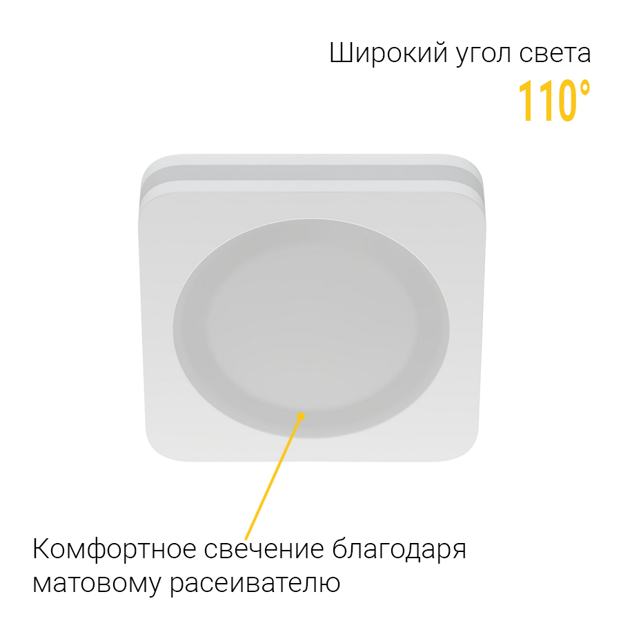 Встраиваемый светодиодный светильник Ledron LIP0906-5W-F 3000K White
