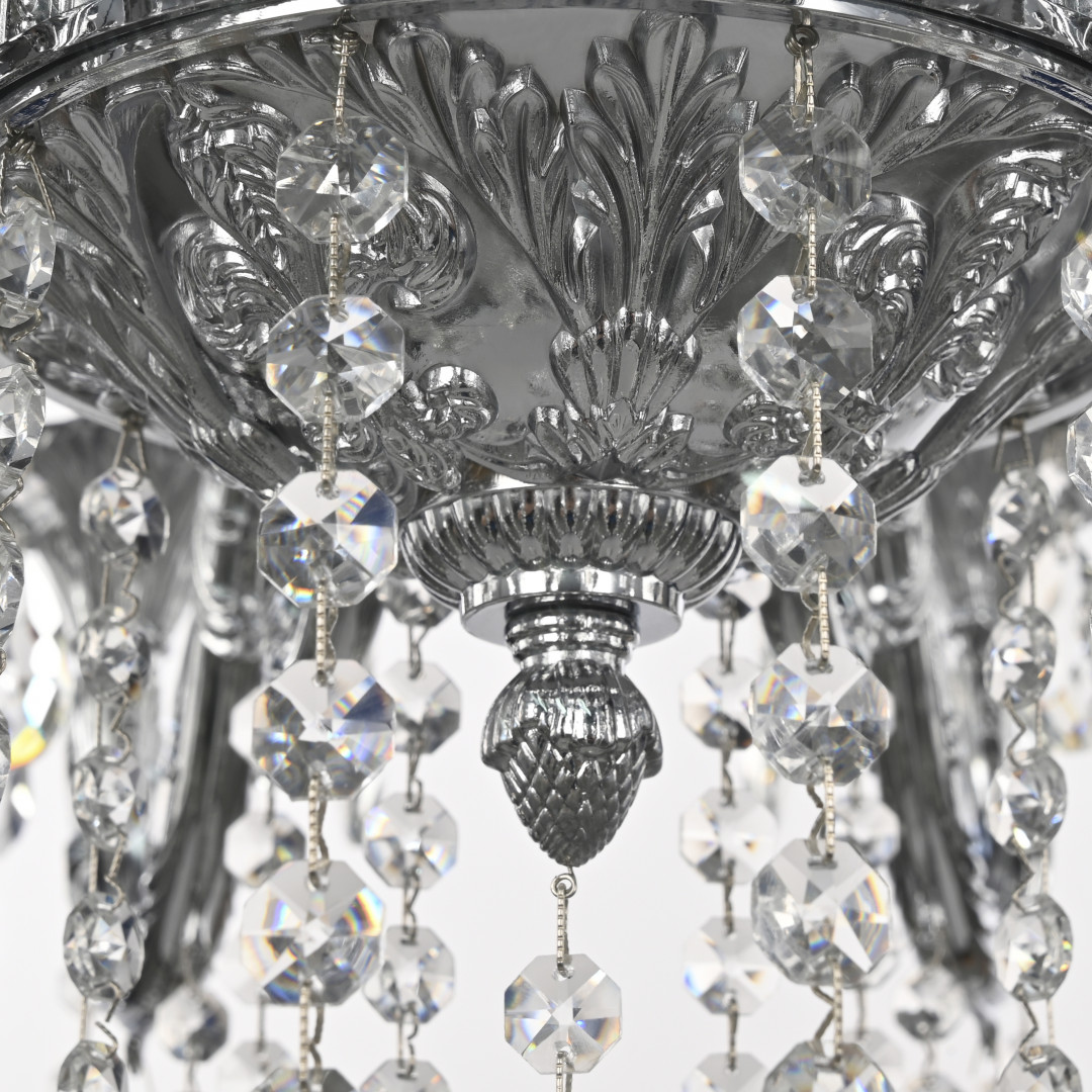 Люстра с хрустальными подвесками AL79101/10/250 B Ni Bohemia Ivele Crystal