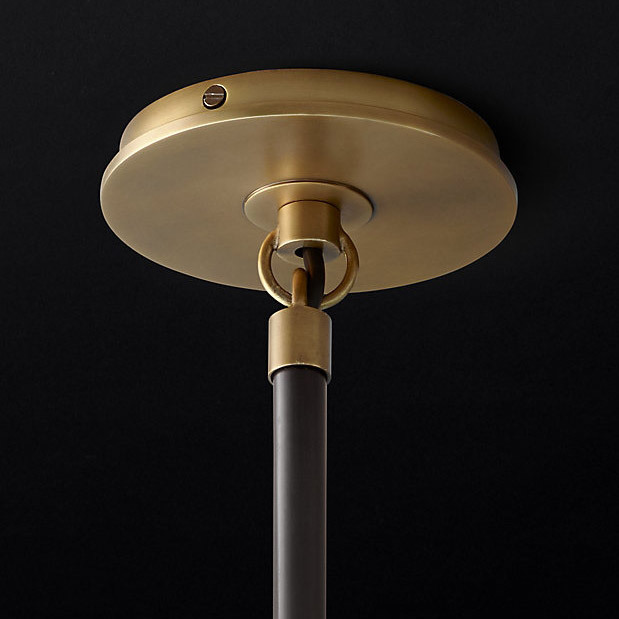 Люстра Restoration Hardware Bistro Globe Milk Glass 8 Brass