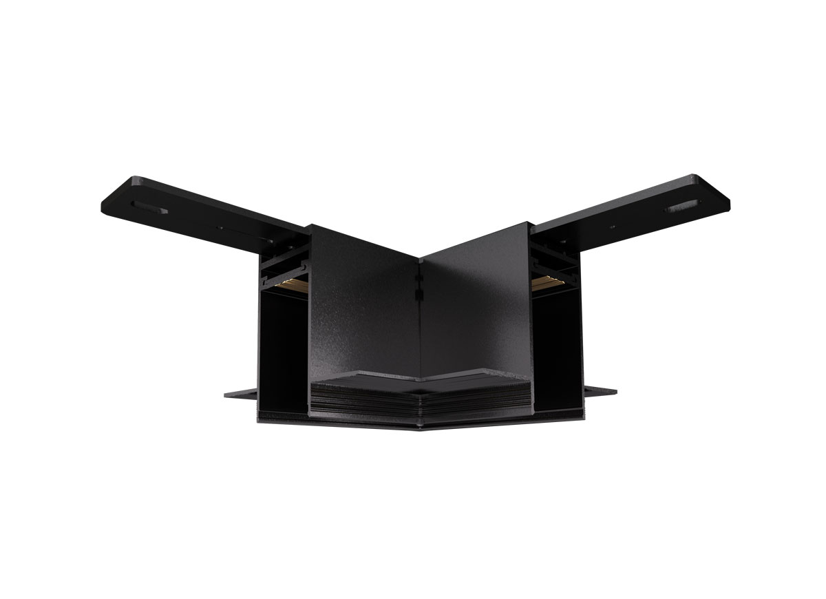 Угол-соединитель длястраиваемого под штукатурку магнитного шинопровода Donolux L corner DLM01B Sp