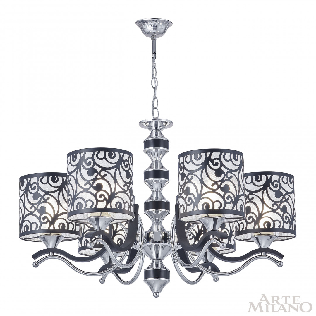 Люстра подвесная с плафонами 304957/6 Bk/Ni Arte Milano