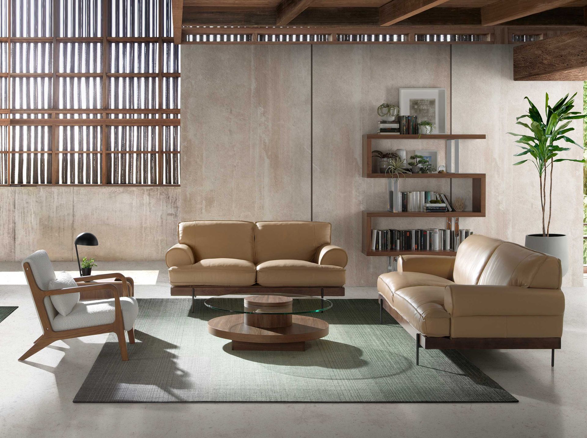 Кресло 5100/DC1580 с тканевой обивкой и деревянной конструкцией цвета ореха Angel Cerda