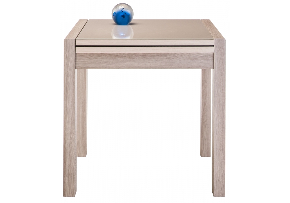 Стол стеклянный Woodville Стеклянный стол Джендри капучино / ясень шимо светлый 462095