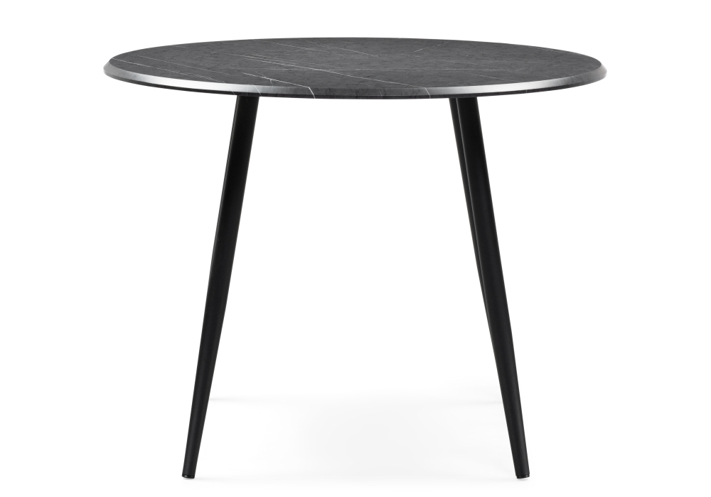 Стол деревянный Woodville Абилин 100 мрамор черный / черный матовый 507222