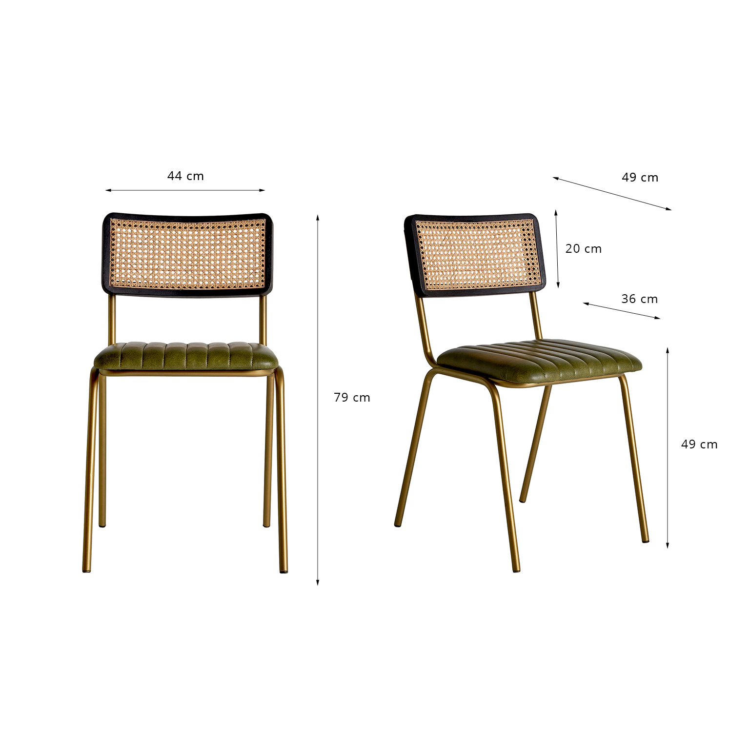 Стул Almstock зеленый цвет Vical