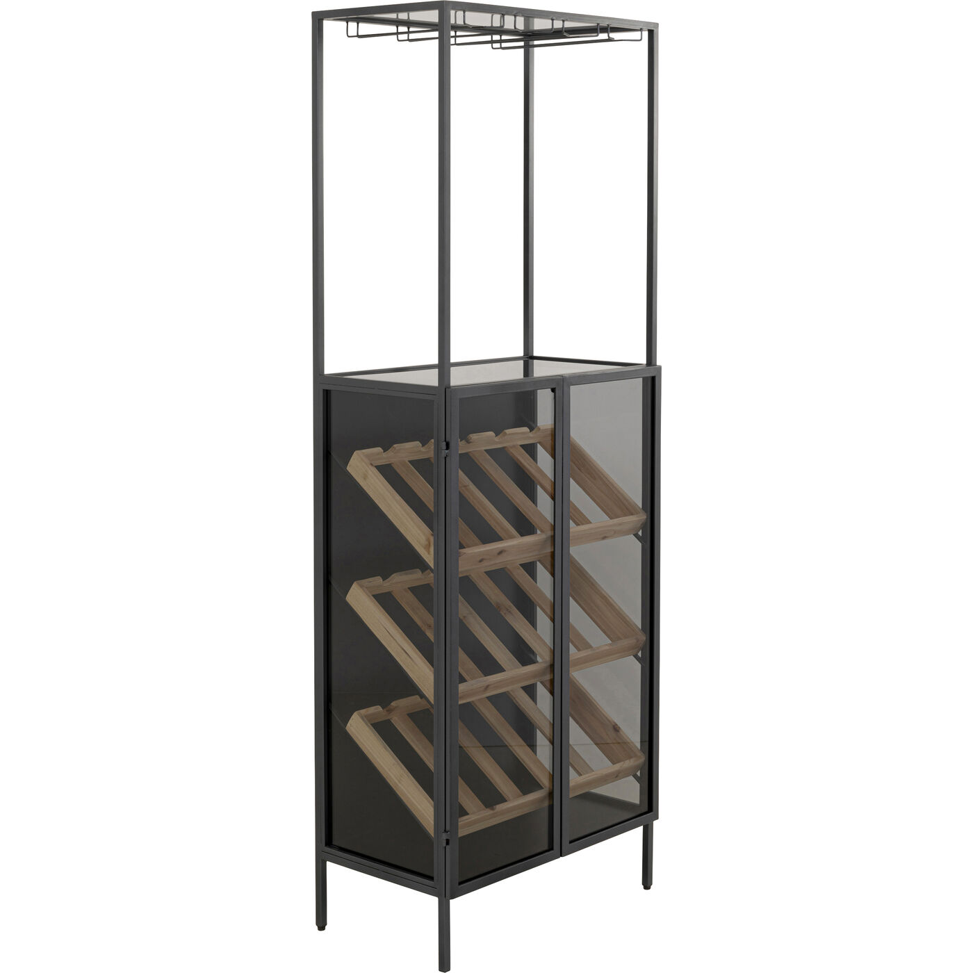 Винная полка Lisboa Bar Black 60x170cm KARE 70149