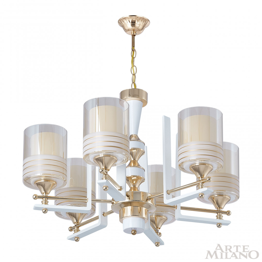 Люстра подвесная с плафонами 306087/6 Wh/Gd Arte Milano