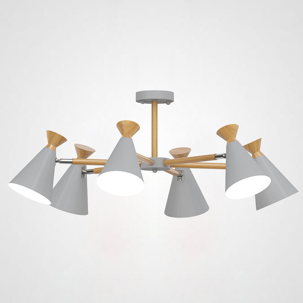 Люстра на штанге OLA D76.5 Gray by ImperiumLoft