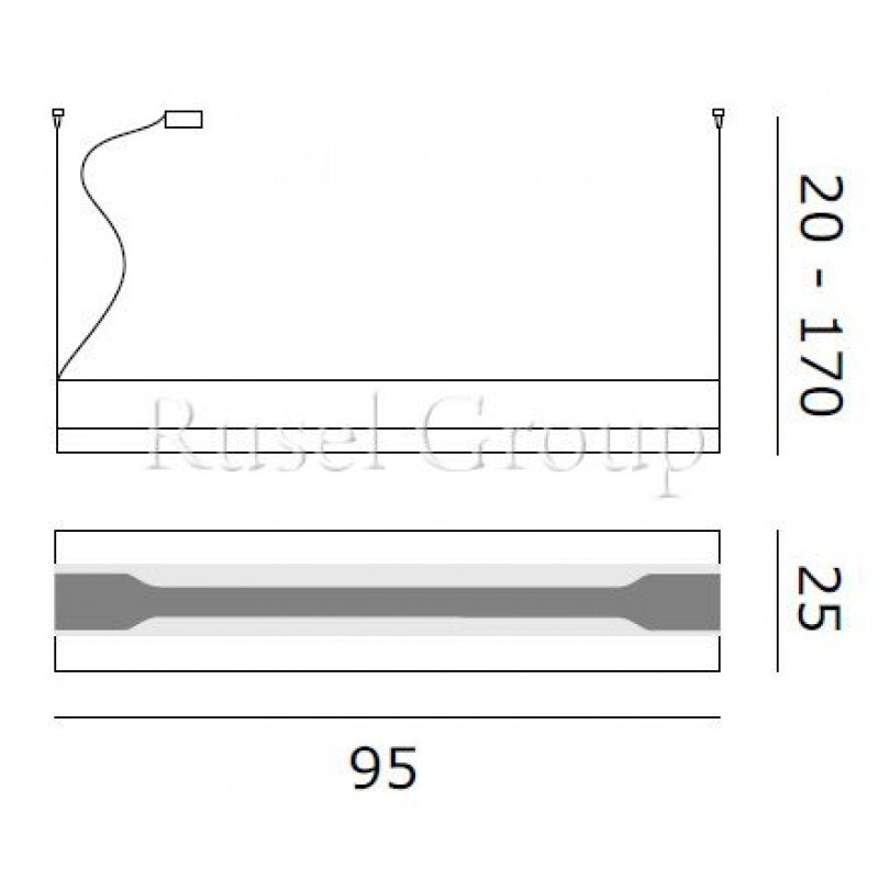 Подвесной светильник de MAJO LINEAR 2 S95