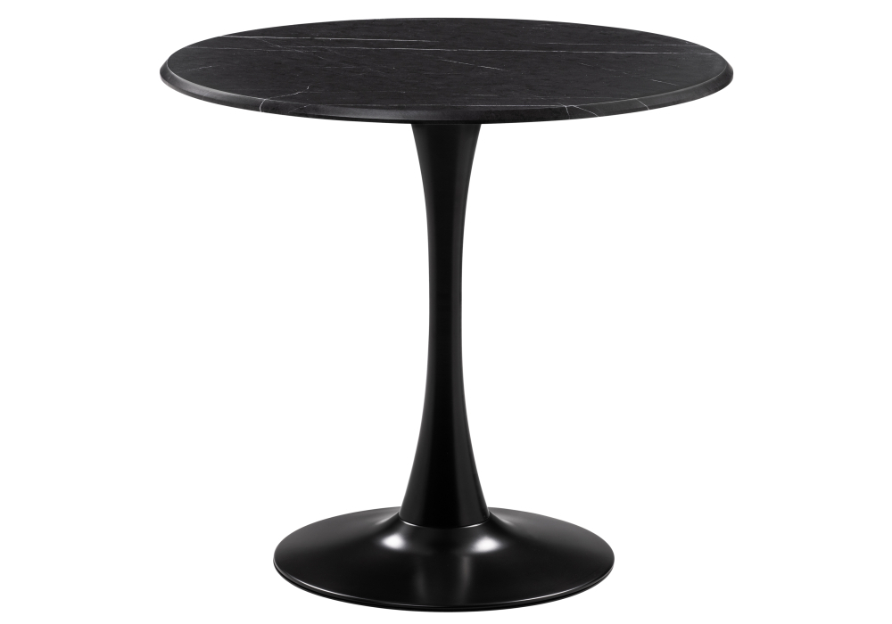 Стол деревянный Woodville Тулип 90х73 мрамор черный / черный 530835