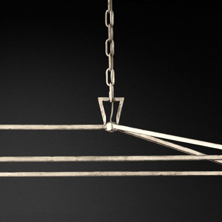 Люстра Restoration Hardware English Openwork Linear Silver Leaf