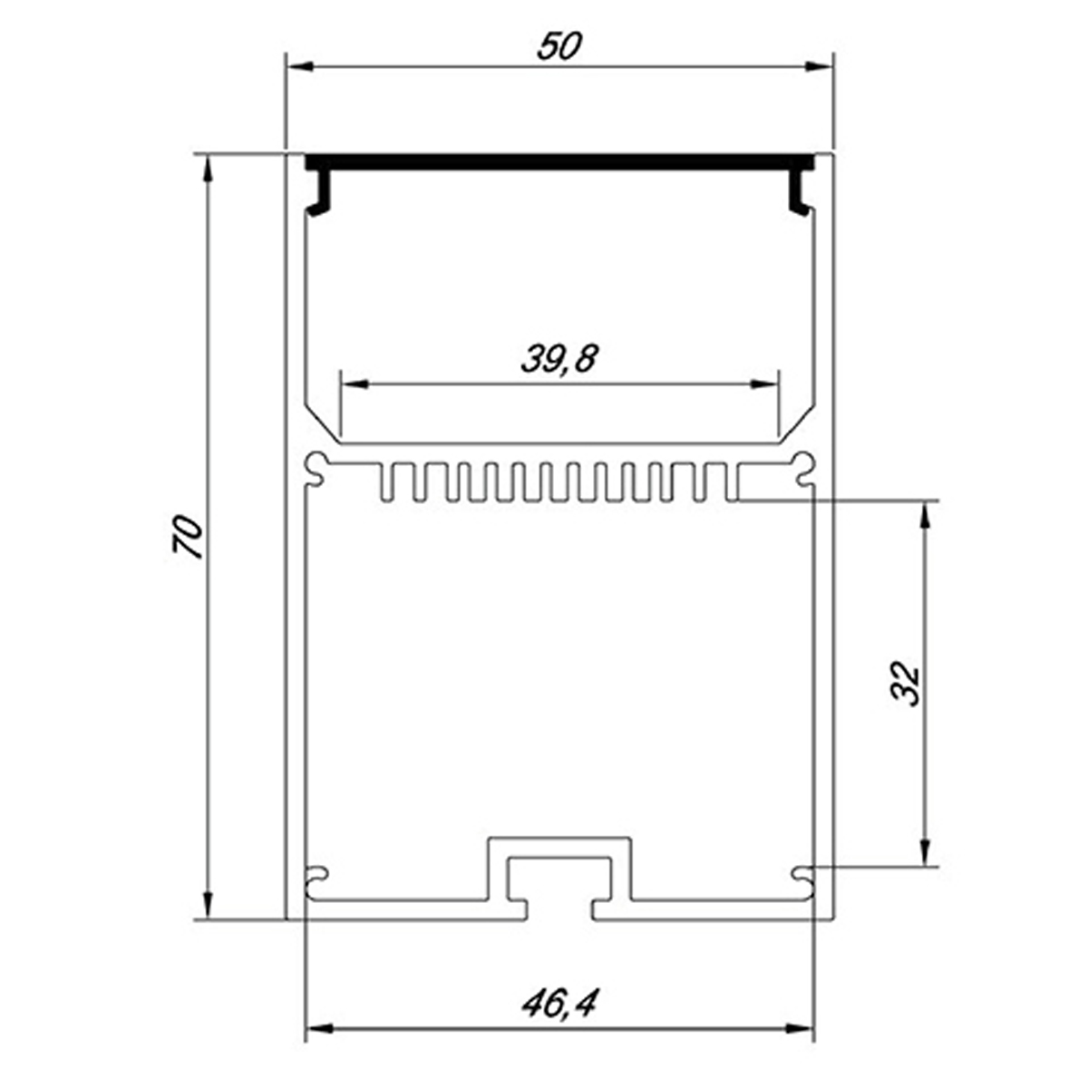 Подвесной/накладной алюминиевый профиль Donolux DL18516