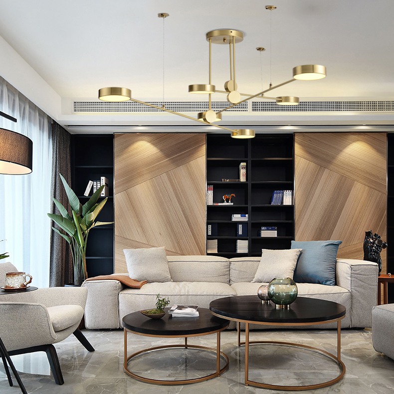 Подвесная люстра TECHNUM LED GOLD by ImperiumLoft