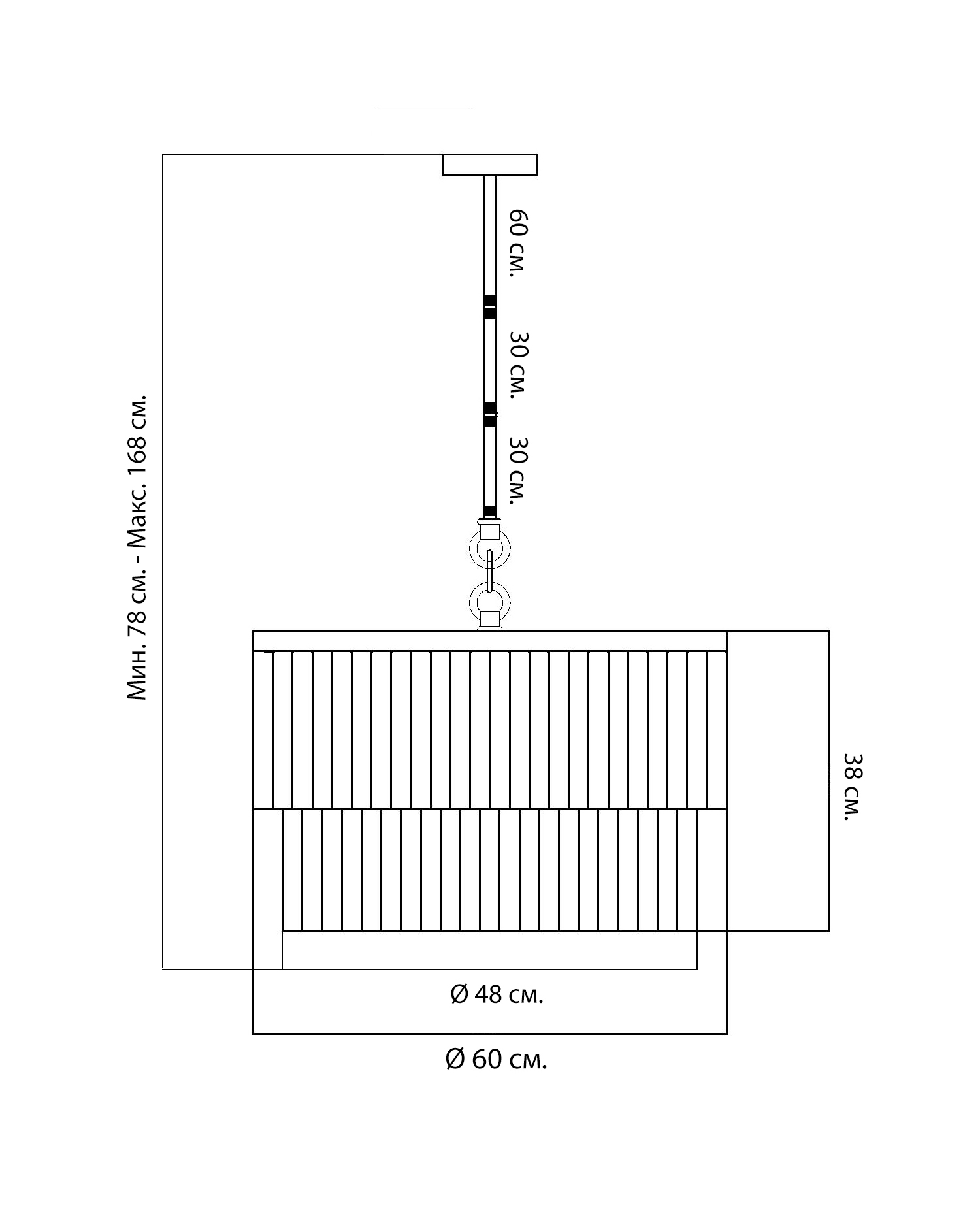 Чёрная круглая люстра Авиано Louvre Home LHLCH241023SWL