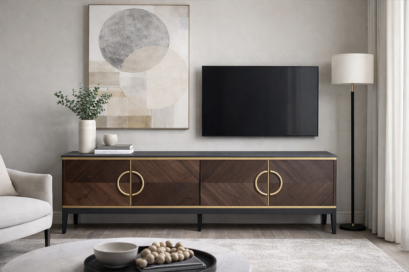 Тумба под TV 4-х дверная шпон 200*58*40 Garda Decor 151SV-10003
