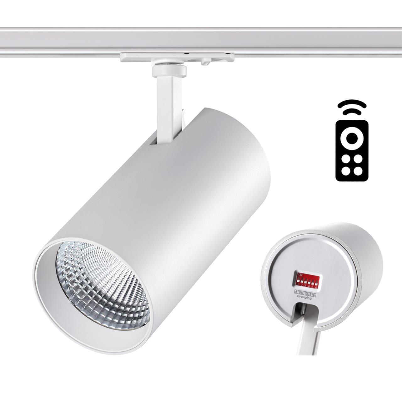 Однофазный трековый диммируемый светильник с пультом управления со сменой цветовой температуры Novotech 358360