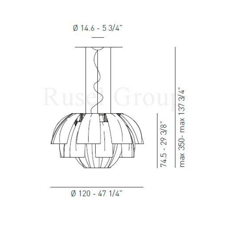 Подвесной светильник AXO LIGHT PLUMAGE SP 120
