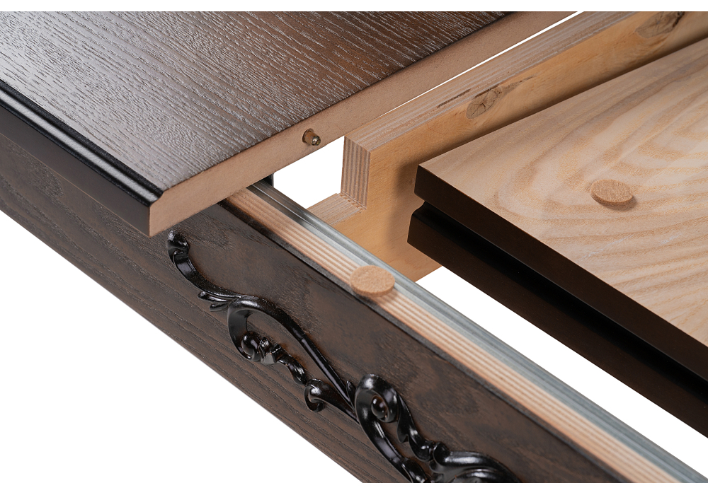 Стол деревянный Woodville Бевье орех темный / орех 483899