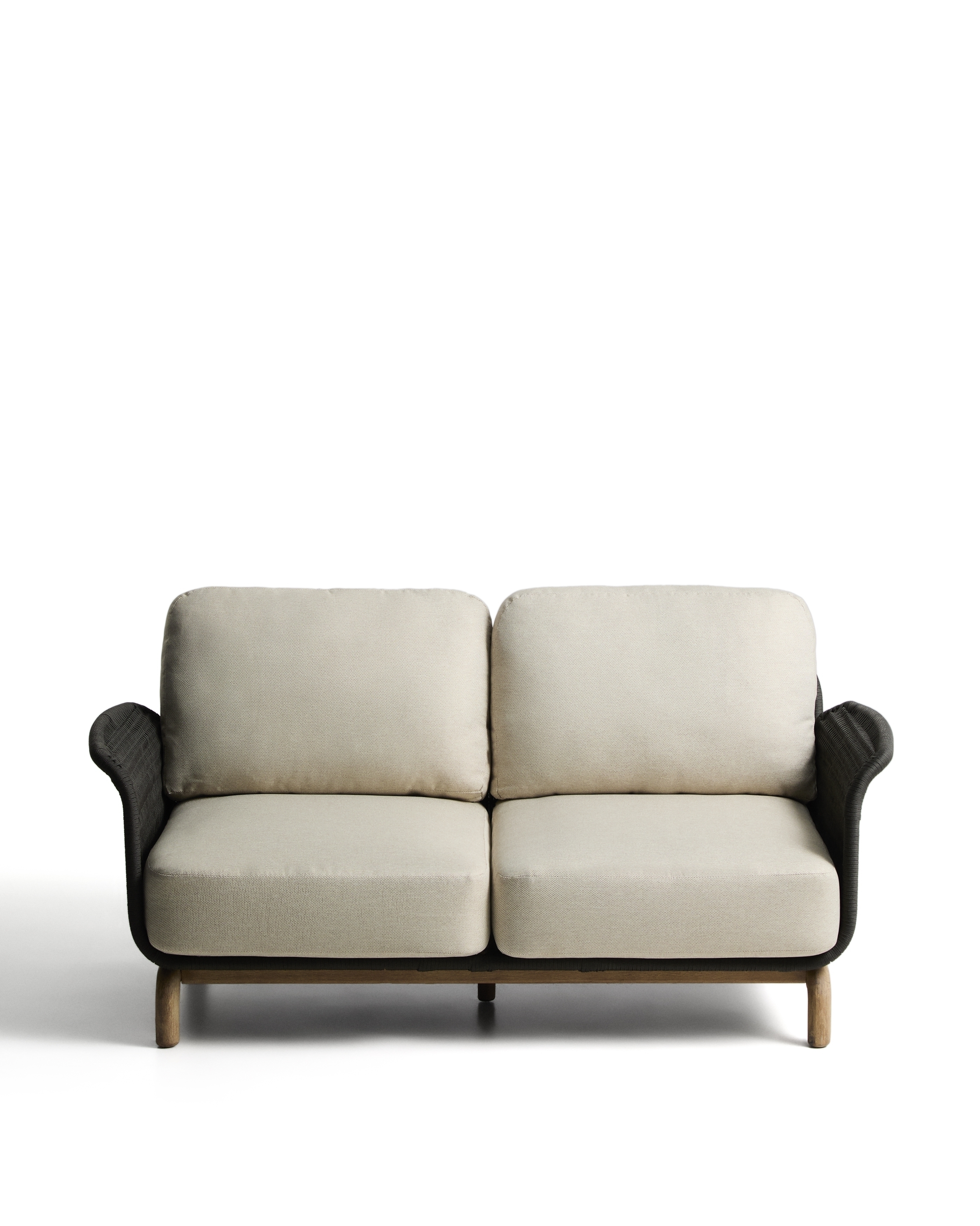 Уличный диван Alipa из акации и темно-серой веревки 165 см La Forma 481649