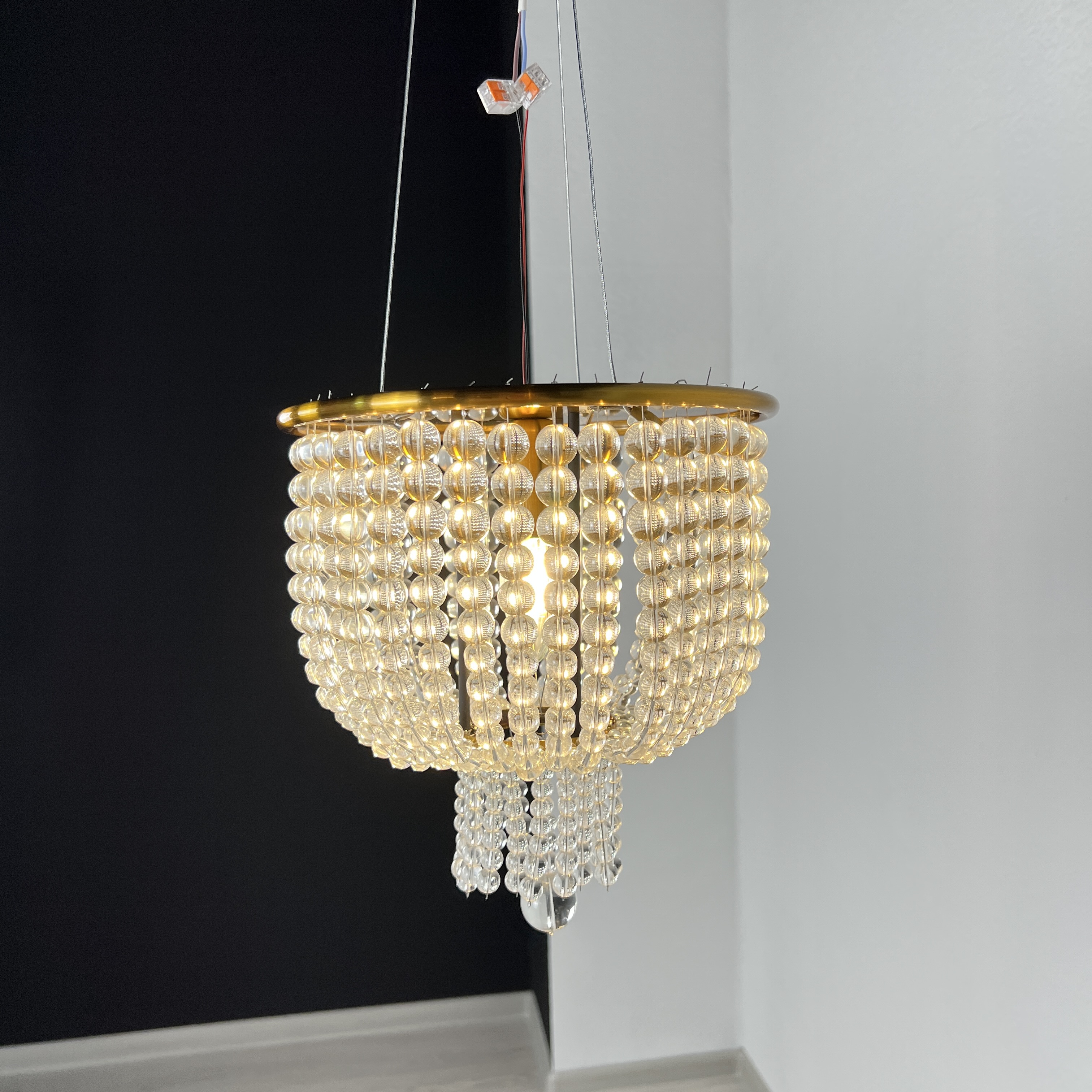 Потолочная Люстра Jacqueline White Sconce Brass By Imperiumloft