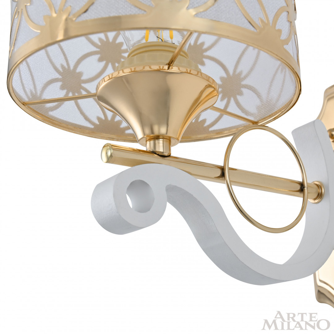 Бра с плафоном 303097/1W Wh/Gd Arte Milano