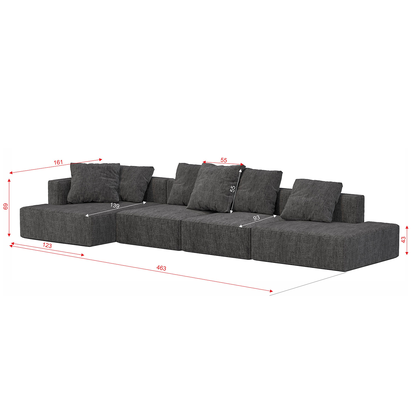 Диван-кровать Ткань Рогожка KARE Memphis K00463